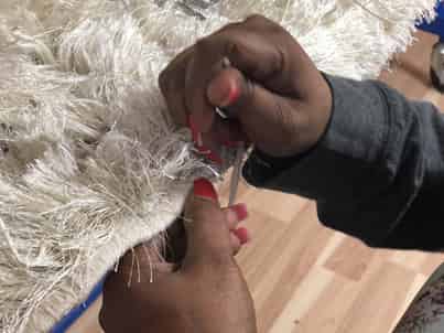 Wool Rug Repair by Hand